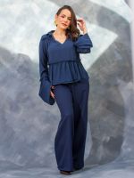 Blusa Feminina Manga Longa com Babados Taly