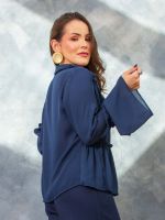 Blusa Feminina Manga Longa com Babados Taly