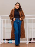 Calça Jeans Feminina Wide Leg Cintura Alta Greta