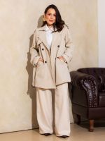 Trench Coat Feminino Curto em Gabardine Luiza