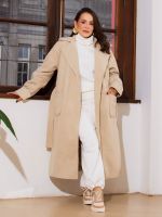 Sobretudo Feminino Longo com Faixa Roberta