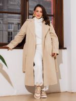 Sobretudo Feminino Longo com Faixa Roberta