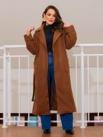 Sobretudo Feminino Longo com Faixa Roberta