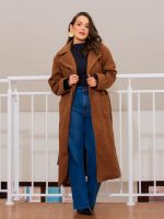 Sobretudo Feminino Longo com Faixa Roberta