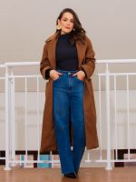 Sobretudo Feminino Longo com Faixa Roberta
