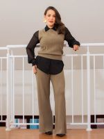 Calça Feminina Comfy em Tricô Modal Canelado Betina