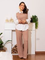 Calça Feminina Comfy em Tricô Modal Canelado Betina
