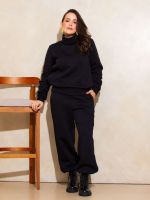 Calça Feminina Moletom Peluciada com Bolsos Yasmin