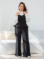 Conjunto Feminino Alfaiataria Peplum Jade