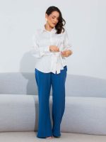Camisa Feminina de Cetim com Amarração Diana
