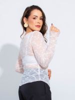 Blusa Feminina em Renda Manga Longa Vivian