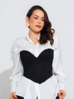Corset Feminino em Renda Clara