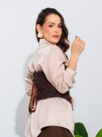 Corset Feminino em Renda Clara