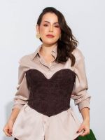 Corset Feminino em Renda Clara