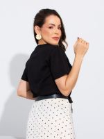 Blusa Feminina Básica Manga Curta Clara
