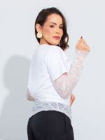 Blusa Feminina Básica Manga Curta Clara