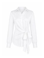 Camisa Feminina de Cetim com Amarração Diana
