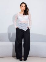Calça Feminina Alfaiataria Barrel Vivian