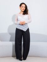 Calça Feminina Alfaiataria Barrel Vivian