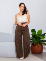 Calça Feminina Alfaiataria Barrel Vivian