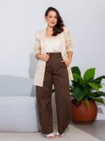 Calça Feminina Alfaiataria Barrel Vivian