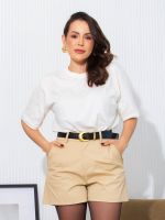 Shorts Feminino Alfaiataria Cintura Alta Carmela