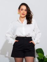 Shorts Feminino Alfaiataria Cintura Alta Carmela