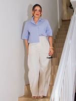 Camisa Cropped Feminina em Tricoline Portofino