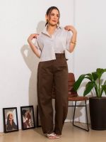 Camisa Cropped Feminina em Tricoline Portofino