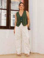 Colete Feminino Alfaiataria Mônaco
