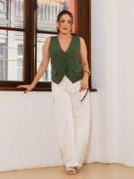 Colete Feminino Alfaiataria Mônaco