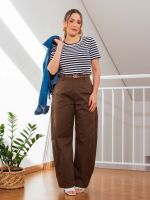 Blusa Feminina Listrada Baby Look Capri