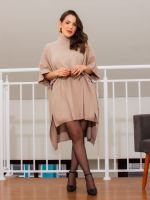 Poncho Feminino Tricô Amplo Nina