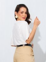 T-Shirt Feminina Gola Redonda Poliana