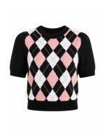 Blusa Feminina Tricô Argyle Constanza
