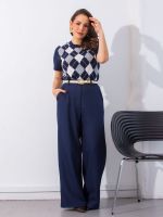 Blusa Feminina Tricô Argyle Constanza