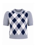 Blusa Feminina Tricô Argyle Constanza
