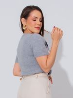 Blusa Feminina Tricô Argyle Constanza
