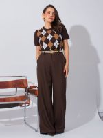Blusa Feminina Tricô Argyle Constanza