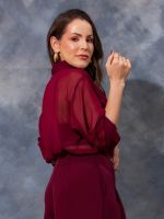 Camisa Feminina em Chiffon Texturizado Mirella