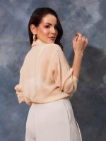 Camisa Feminina em Chiffon Texturizado Mirella
