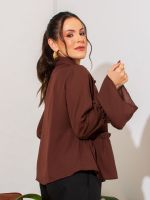 Blusa Feminina Manga Longa com Babados Taly