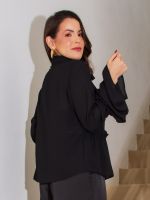 Blusa Feminina Manga Longa com Babados Taly