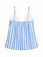 Blusa Feminina Listrada Alças Finas com Amarração Isadora