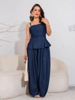 Blusa Feminina Peplum com Alça Removível Cristal