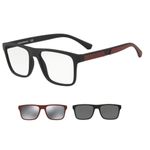 ARMAÇÃO PARA ÓCULOS DE GRAU CLIP ON EMPORIO ARMANI EA411558011W54X18145N