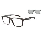 ARMAÇÃO PARA ÓCULOS DE GRAU CLIP ON EMPORIO ARMANI EA423550011W55x18145