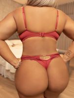 Conjunto Lingerie Sexy Cropped Plus Size Rendado com Persex e Ligas - Garota Veneno