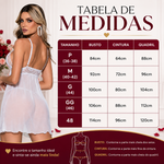 Camisola Sexy Tule e Renda Strappy Sem Bojo - Yaffa Lingerie