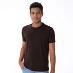Camiseta Masculina Ogochi Red Slim Marrom Escuro(k16792)